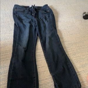 Paige mid rise dark blue jeans